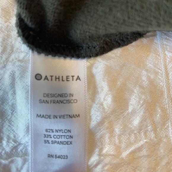 Athleta Dress Women Medium Gray Pronto Pleated Dolman Sleeve Stretch - Picture 12 of 13
